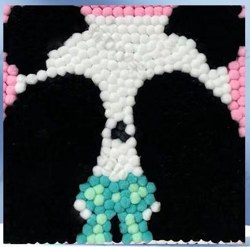 Картина из помпонов на подрамнике Draw Me! Panda, (20 х 20 см)