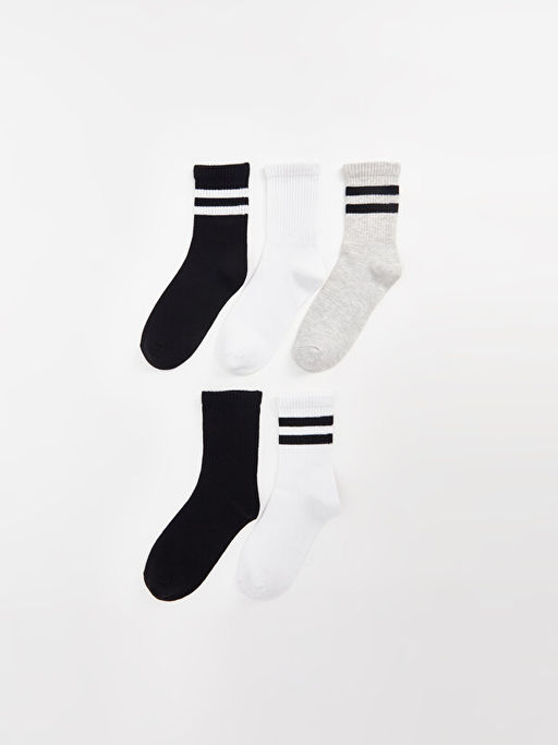 ?izgili Kad?n Soket ?orap 5li