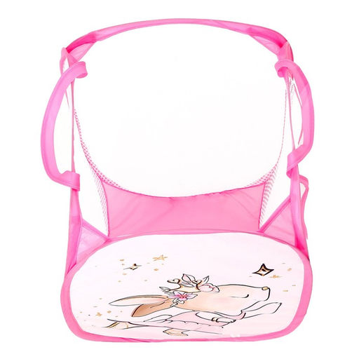 Корзина для хранения игрушек «Зайка», 57 х 34 х 34 см, розовая
