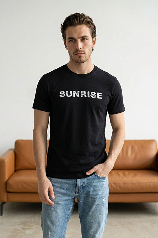 Siyah-Haki 2li Paket Regular/Normal Kal_p Bask_l_ %100 Pamuk T-Shirt TMNSS26TS00043 - Trendyolmilla фото 2