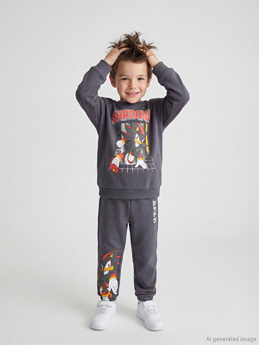 Sonic Bask?l? Erkek ?ocuk E?ofman Tak?m?