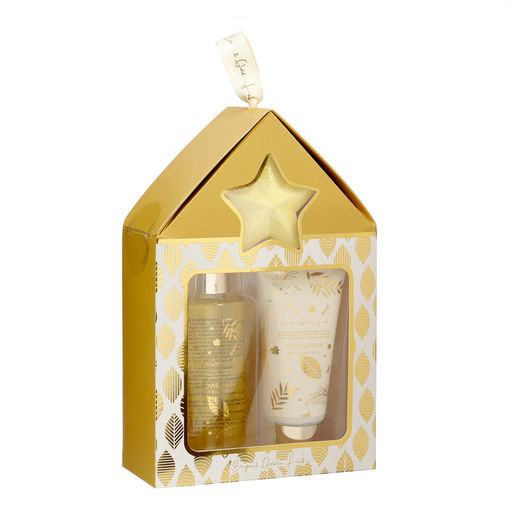 Подарочный набор Elegant Golden Leaf: гель для душа 150 мл, лосьон 100 мл, бомбочка 50 г - Simaland фото 5