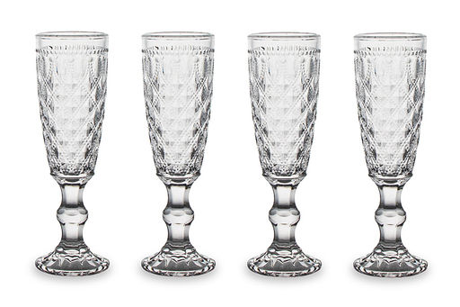 Бокал для шампанского, 150 мл, 4 шт, прозрачные, стекло Р, Dubai