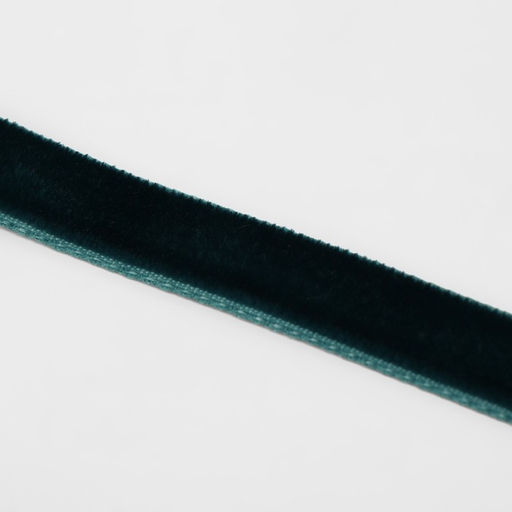 Лента бархатная, 10 мм, 18±1 м, зелёная №72