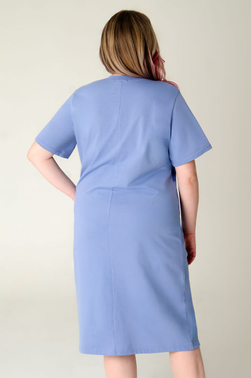 Арт. 4158 Домашняя туника женская 52-60 (5 шт) Цвет:сиреневый - Калинка фото 4