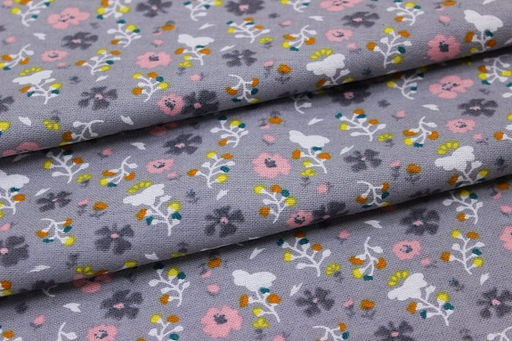 Теплый хлопок Волшебная ботаника цв.пепельный, ш.1.49м, хлопок-100%, 140гр/м.кв - Купава фото 4