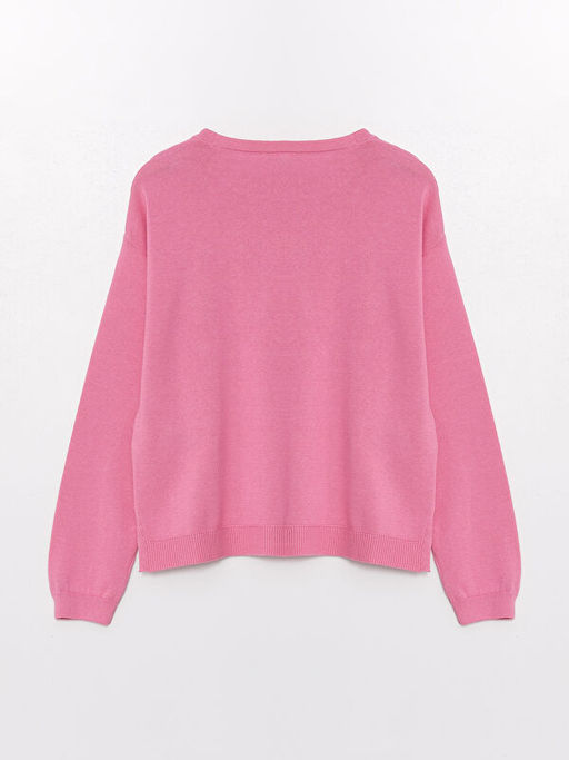 Bisiklet Yaka Basic Uzun Kollu K?z ?ocuk Triko Kazak - Waikiki фото 2