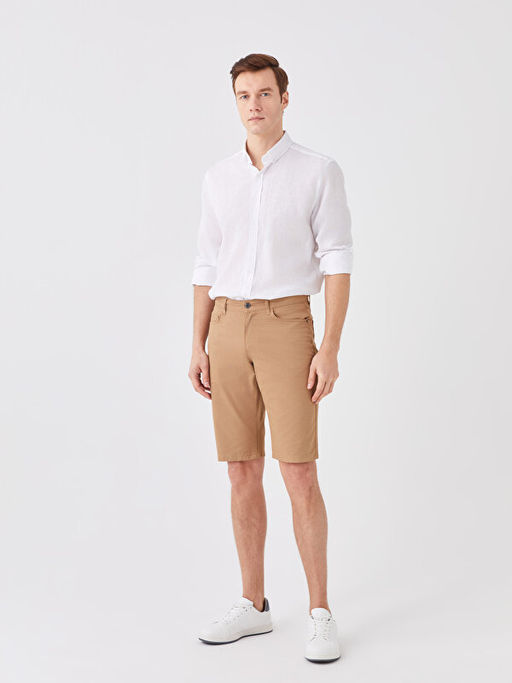 Standart Kal?p Gabardin Erkek Bermuda ?ort