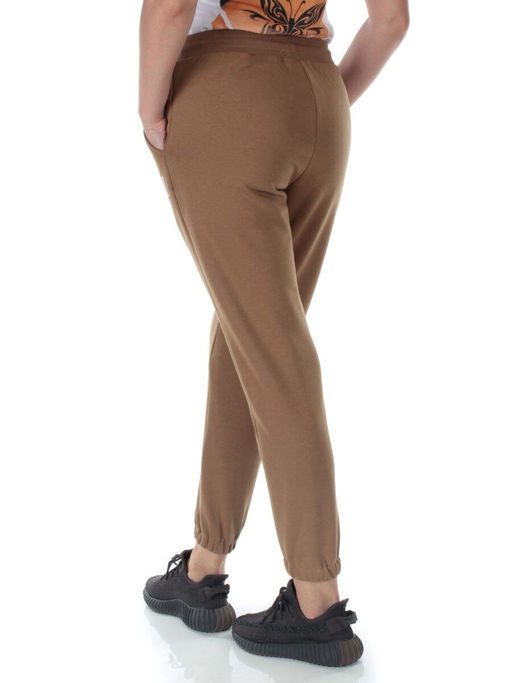 E752 DK. BEIGE Брюки спортивные утепленные женские (хлопок 95%, полиэстер 5%) - Фабричный китай фото 5