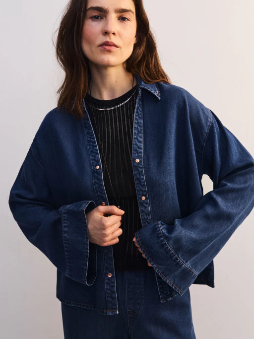 Джинсовая рубашка из тенселя ZR2605092357-104 / Zarina