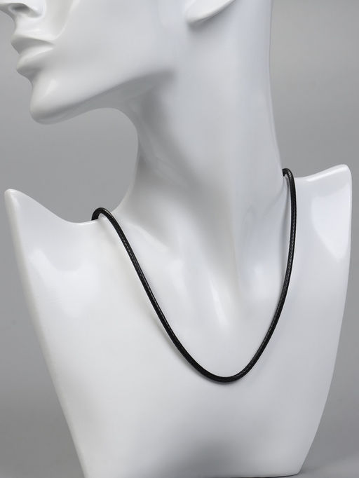 Цена за 10 шт. Корейская вощёная нить, 55 см, d=3 мм, чёрная