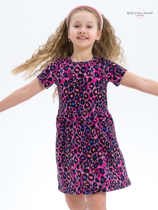 Платье Лето фуксия лео - Sovalina фото 7