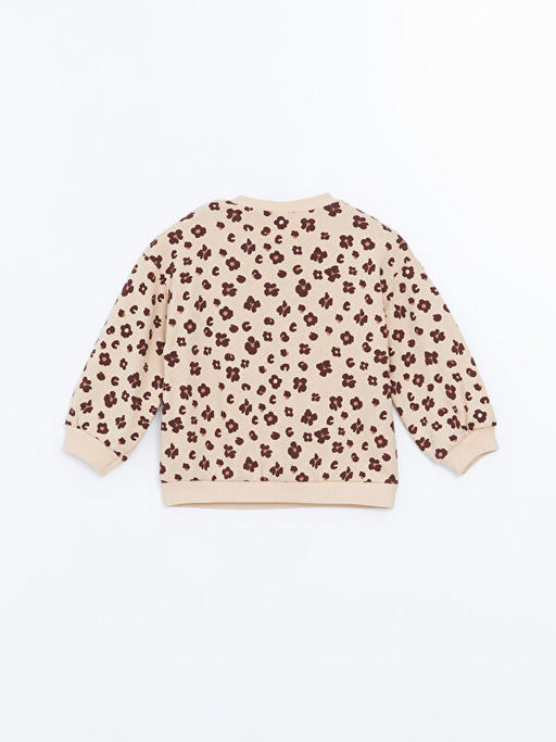 Bisiklet Yaka ?i?ekli K?z Bebek Sweatshirt - Waikiki фото 2