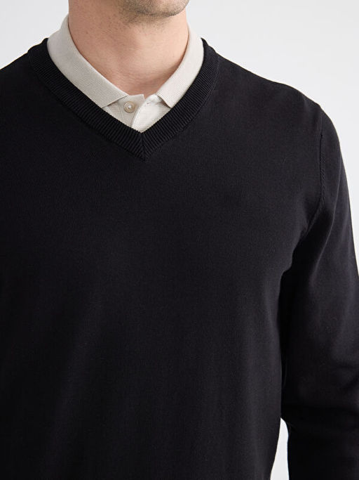 V Yaka Erkek Triko Kazak