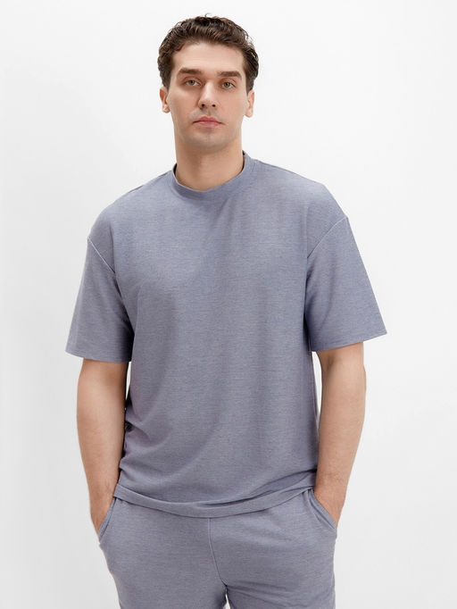 Футболка мужская MINAKU REGULAR: голубая, размер 46