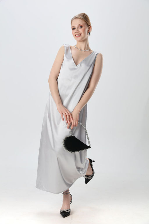 Платье NIKVA н1014-3 серебро  фото 6