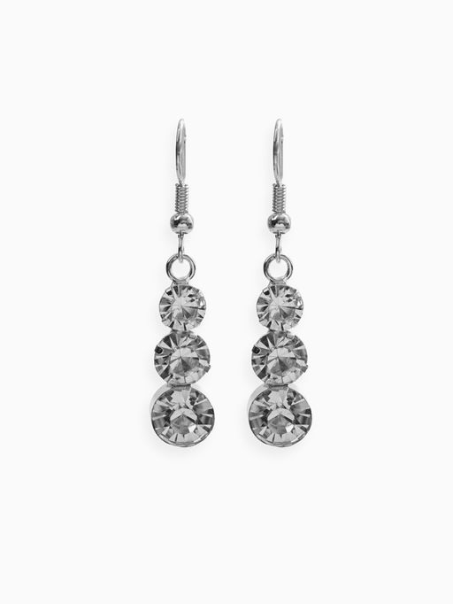 Набор 2 пред-а: серьги, колье "Вечерний шик" минимализм, цвет белый в серебре