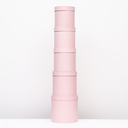 Набор круглых коробок 5 в 1 Краски, пыльная роза, 25 х 25 х 25 - 19 х 19 х 19 см - Simaland фото 3