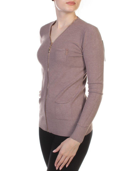 A905 Кардиган женский (60% шерсть, 30% хлопок, 10% эластан) - Фабричный китай фото 3