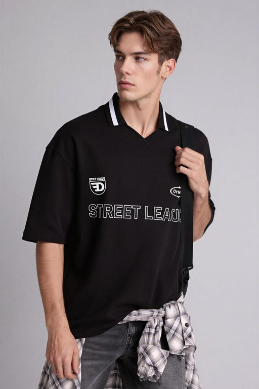 Pamuklu Loose Fit Polo Ti__rt