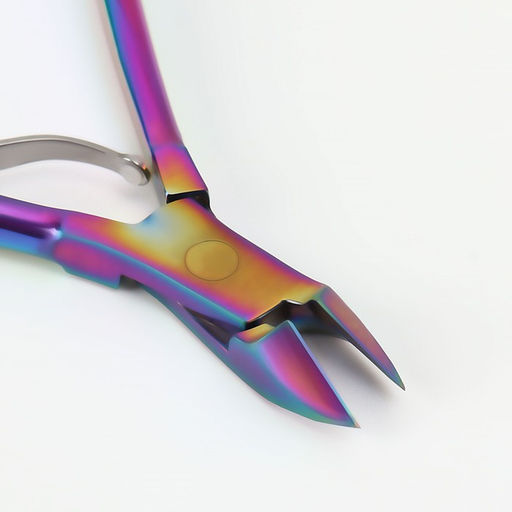 Кусачки маникюрные для кутикулы, 9.5 см, длина лезвия-10 мм, цвет хамелеон