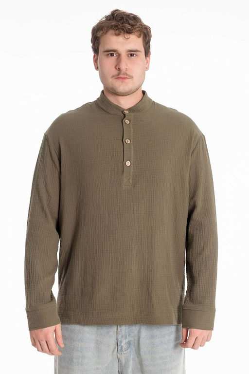 Рубашка М125001х хаки - Елена фото 2