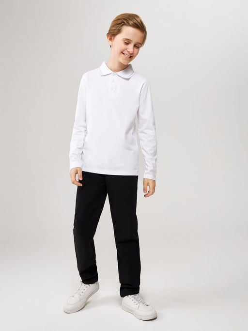 20140830006, Сорочка-поло верхняя детская для мальчиков Sukor белый - Acoola фото 2