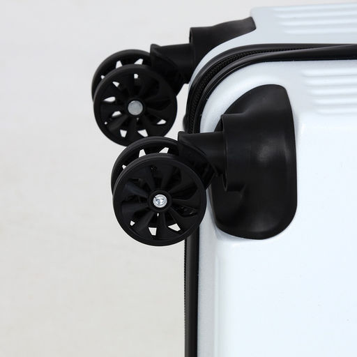 Чемодан детский на колёсах 39 л (S), на молнии, с кодовым замком, 4 колеса, белый