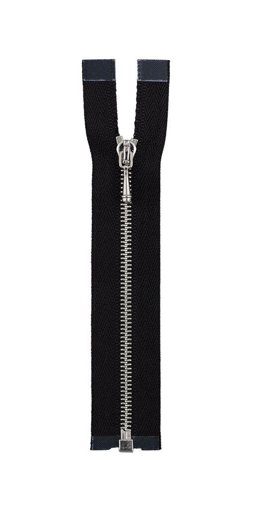 Молния Металл декоративная Gamma ZipD 1M 10 см серебро однозамковая Тип 1 5 шт разъёмная ЧЕРНЫЙ №310