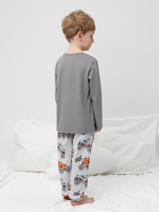 К 1606/серый шторм,машины на св.сером пижама дет