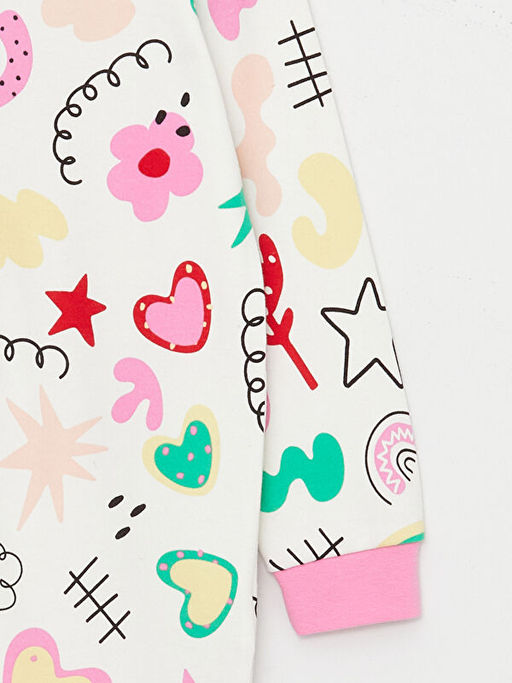 Bisiklet Yaka Bask?l? Uzun Kollu K?z ?ocuk Uyku Tulumu - Waikiki фото 3