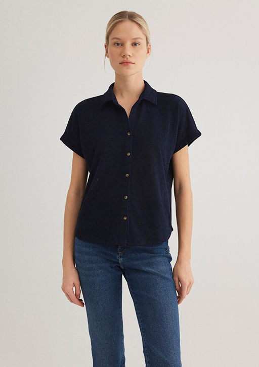 Lux Touch Lacivert Polo Tisort - Mavi фото 4