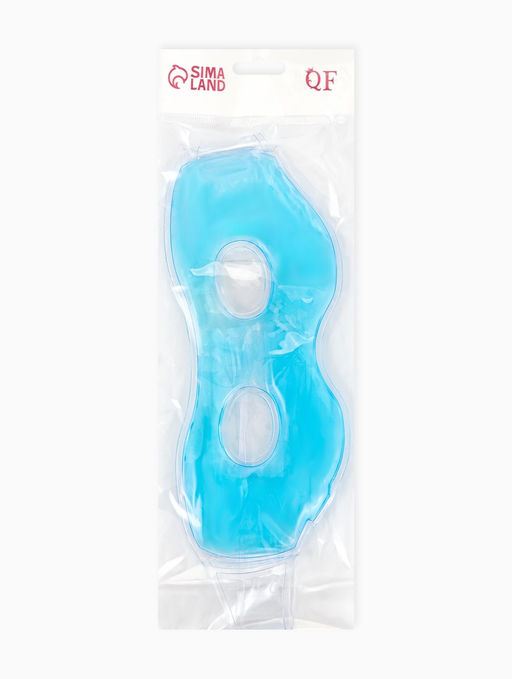 Маска для лица гидрогелевая, охлаждающая/согревающая, 23?10?0.5 см, синяя