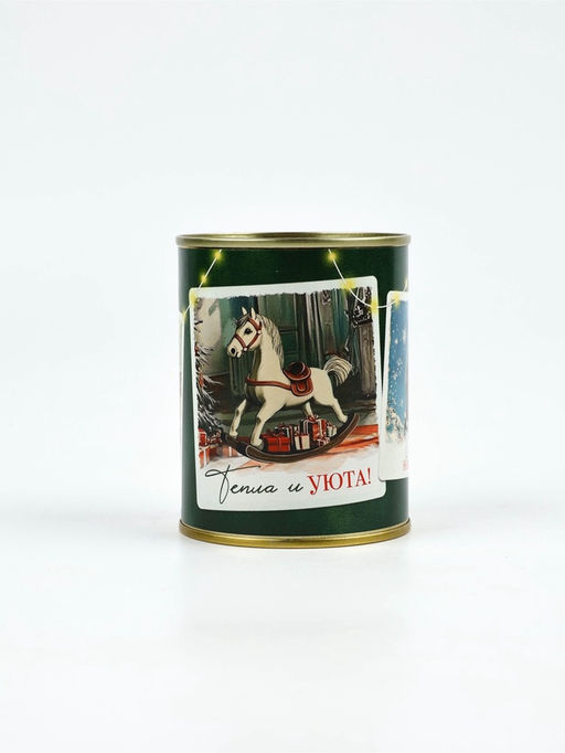 Цена за 2 шт. Копилка банка новогодняя, металл «Советский новый год», 7.5×9.5 см