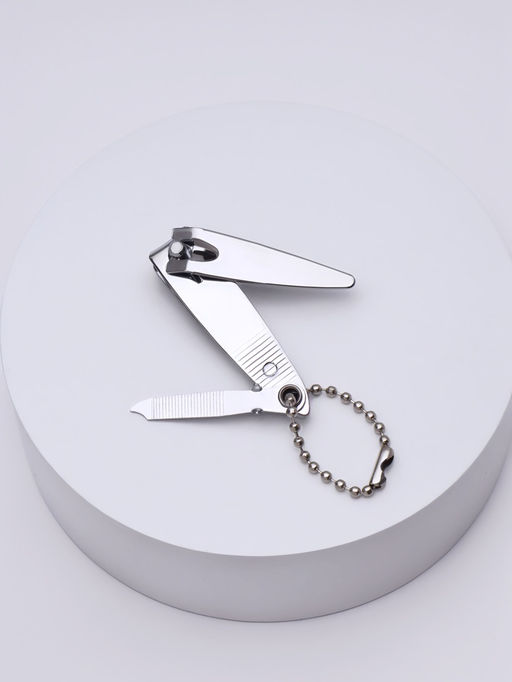 Цена за 12 шт. Кусачки книпсер маникюрные, с пилкой, с цепочкой, 5.5 см