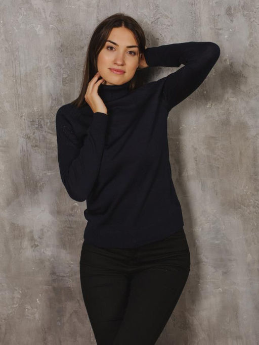 Водолазка "Акси" темно-синий (шерсть 60%)