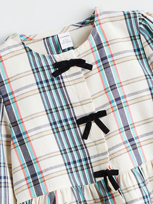 Bisiklet Yaka Ekose K?z ?ocuk G?mlek