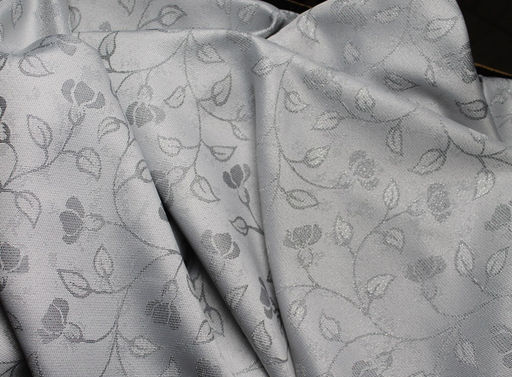 Арт. 13088/1/PB/170, СЕРЕБРИСТЫЕ ЛИСТОЧКИ, тефлоновая пропитка, ГОТОВЫЕ ШТОРЫ, ширина от 150 см x высота 180 см (на шторной ленте)