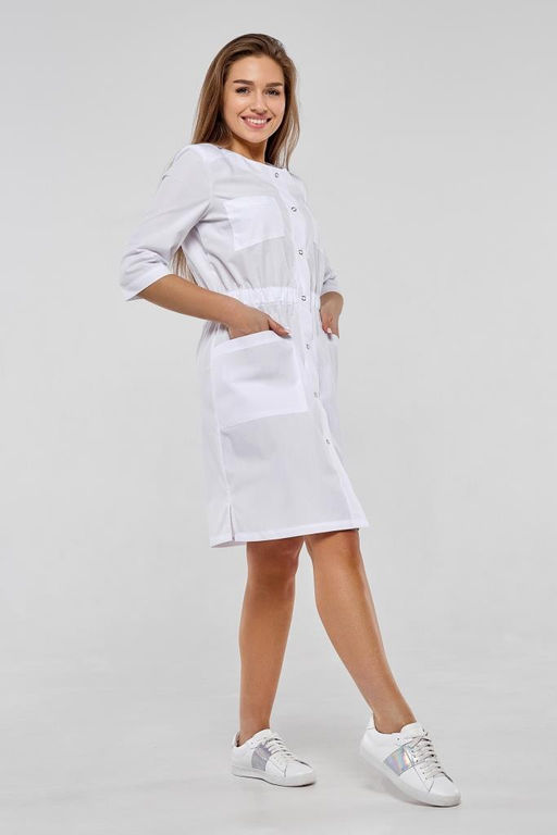 Халат женский 184 ТС. Цвет: белый - Стильб фото 3