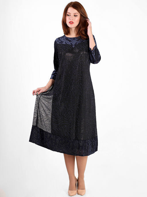 Платье МИРА Фэшн белорусского производства длинное трикотажным - Almond фото 3