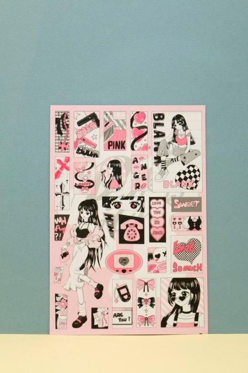 Наклейки "Pink girl"