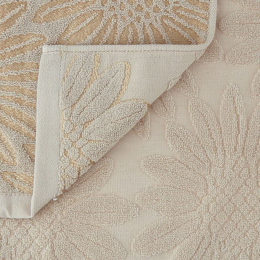 Полотенце махровое "Подсолнух" 50х90см, хлопок 100%, бежевый (Китай)