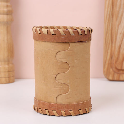 Туес «Грибочки», 8×8×14 см, береста