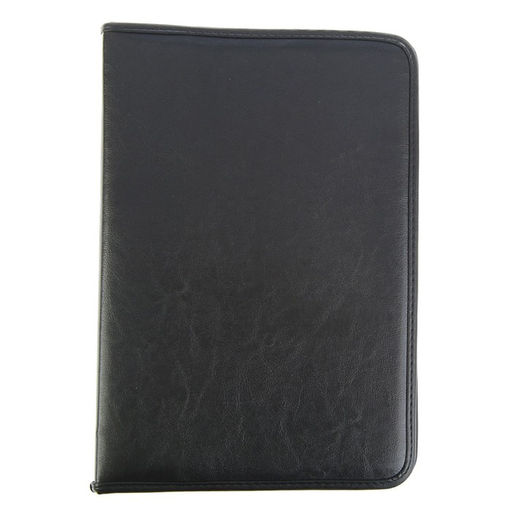 Папка деловая Calligrata «Лайт», искусственная кожа, для бумаг, для офиса, с кольцевым механизмом 4, 360×260×30 мм, чёрная