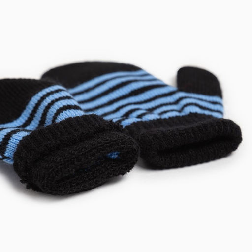 Цена за 2 шт. Варежки детские однослойные MINAKU, цвет черный, синий, размер 13-14 см