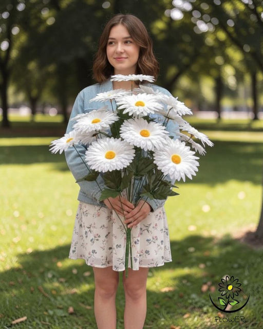 Цветы искусственные Buro букет 18 голов 45-50 см  фото 2