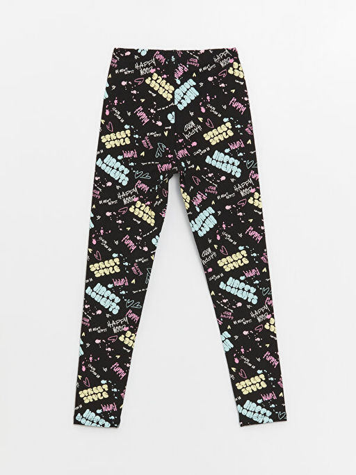 Beli Lastikli Bask?l? K?z ?ocuk Tayt - Waikiki фото 2