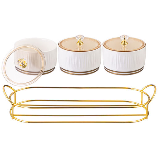 НАБОР БАНОК LEFARD HERBAL С ПЛАСТИК. КРЫШКОЙ 3 ШТ. по 230 мл НА МЕТАЛЛ. ПОДСТАВКЕ  фото 4