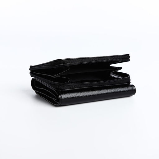 Кошелёк на кнопке, цвет чёрный - Simaland фото 6