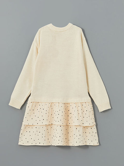 Bisiklet Yaka K?z ?ocuk Triko Elbise - Waikiki фото 2